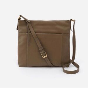 Hobo Forest EUC Leather Crossbody Bag in Taupe Brown